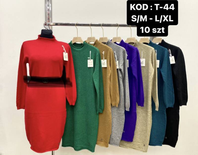 Sukienka  Swetry damskie Roz S/M.L/XL. Mix kolor Paczka 10szt
