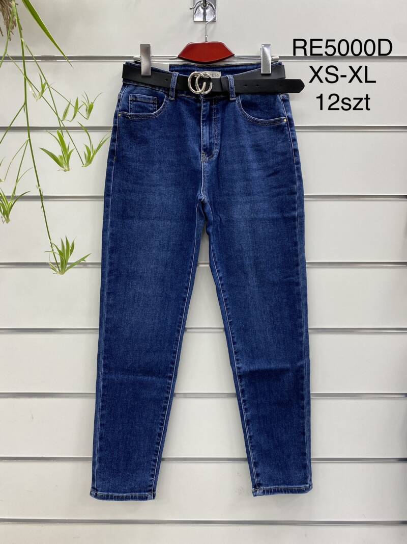 Spodnie damska Jeans . Roz XS-XL. 1 Kolor . Paszka 12szt.