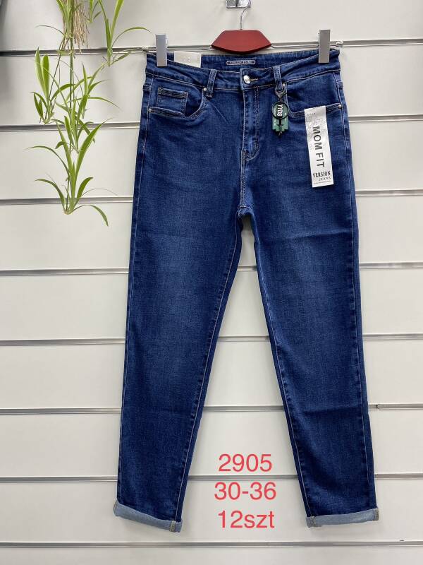 Spodnie damska jeansy  duże .Roz 30-36 . Paszka 12szt . 1 kolor.