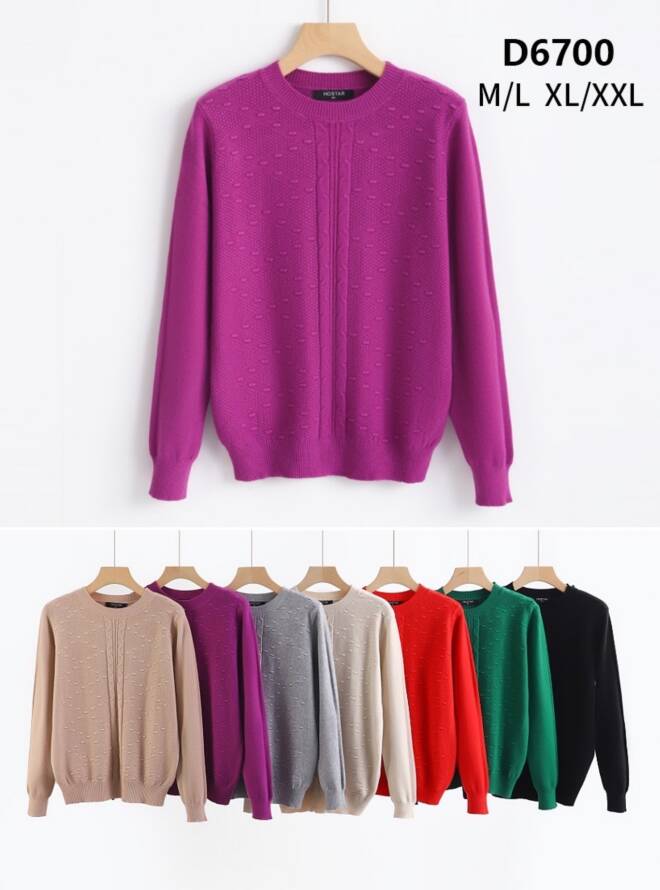 Sweter damski Roz M/L-XL/2XL, Mix Kolor Paczka 12 szt