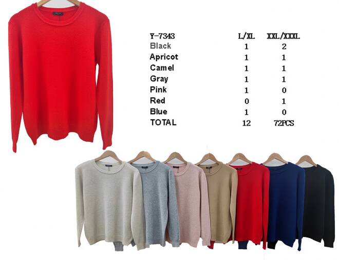 Sweter damski Roz L-3XL, Mix Kolor Paczka 12 szt