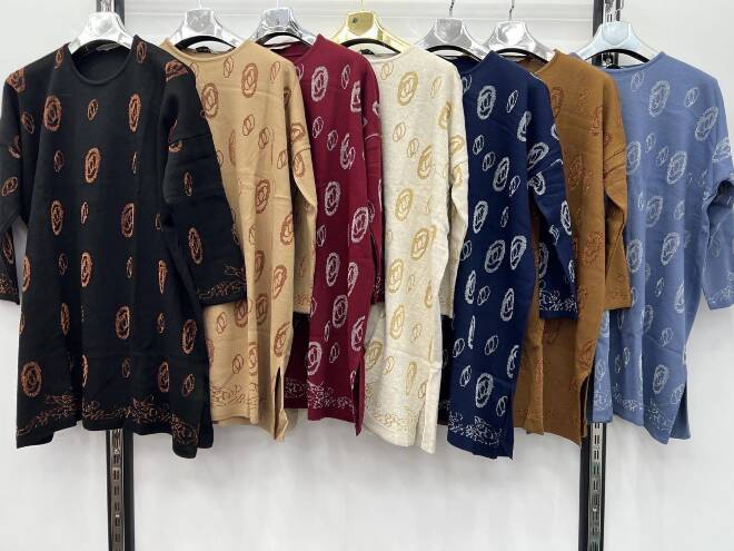  Sweter Sukienki damskie (Turecki produkt) Roz Standard, Mix Kolor, Paszka 6 szt