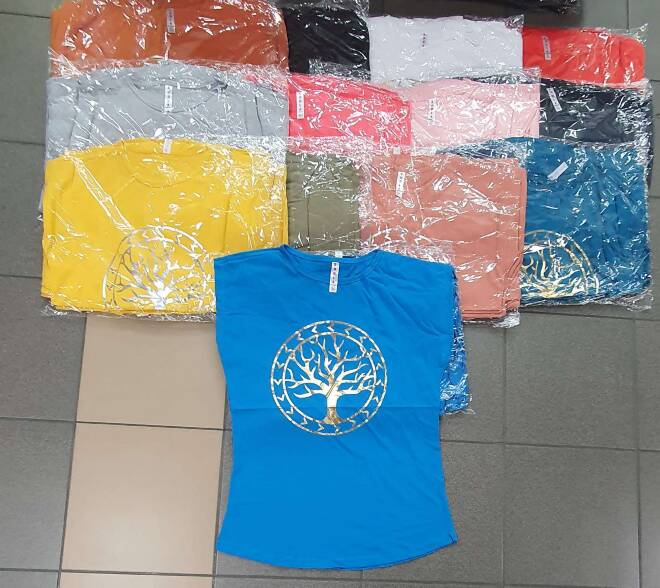Bluzka damska .Roz M-XL . Mix kolor Paczka 12 szt