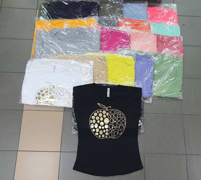 Bluzka damska .Roz M-XL . Mix kolor Paczka 12 szt
