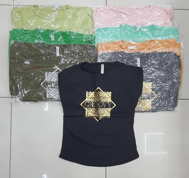 Bluzka damska .Roz M-XL . Mix kolor Paczka 12 szt