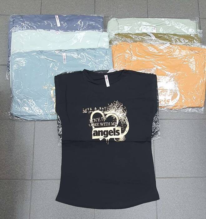 Bluzka damska .Roz M-XL . Mix kolor Paczka 12 szt