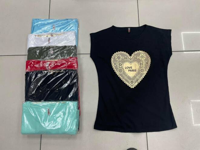 Bluzka damska .Roz M-XL . Mix kolor Paczka 12 szt