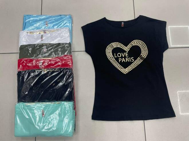 Bluzka damska .Roz M-XL . Mix kolor Paczka 12 szt