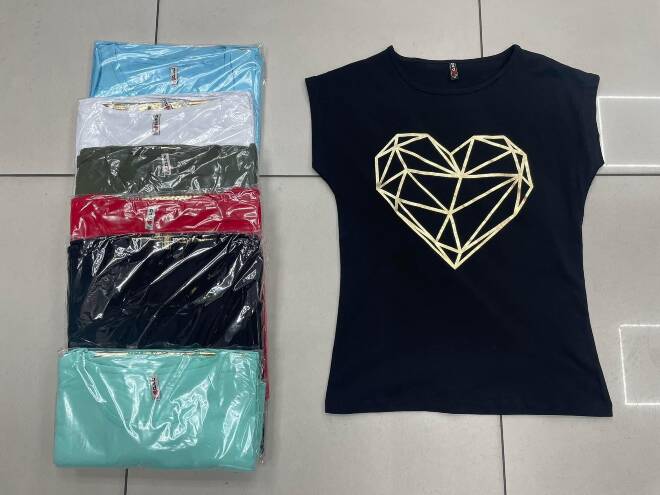 Bluzka damska .Roz M-XL . Mix kolor Paczka 12 szt
