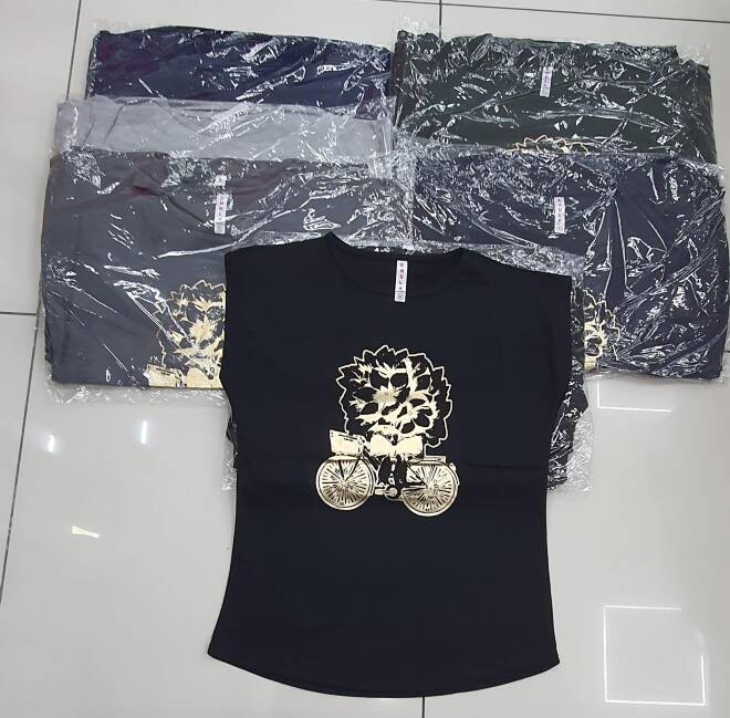 Bluzka damska .Roz M-XL . Mix kolor Paczka 12 szt