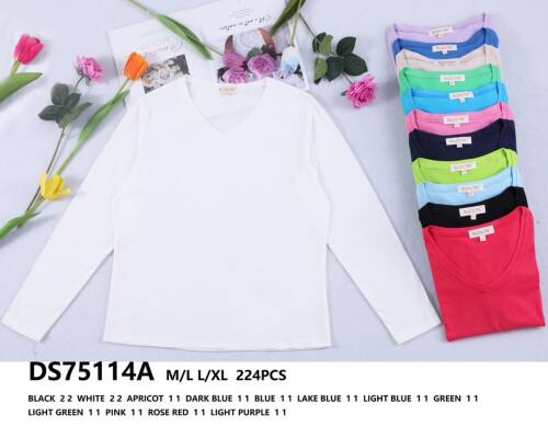 Bluzka   damska (Francja produkt) Roz M/L.L/XL. Mix  kolor, Paszka 10 szt