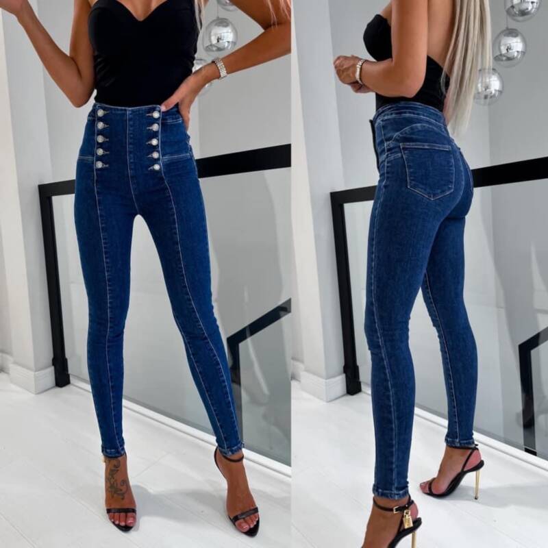 Spodnie  damskie Jeans. Roz 34-42, 1 kolor Paczka 10 szt