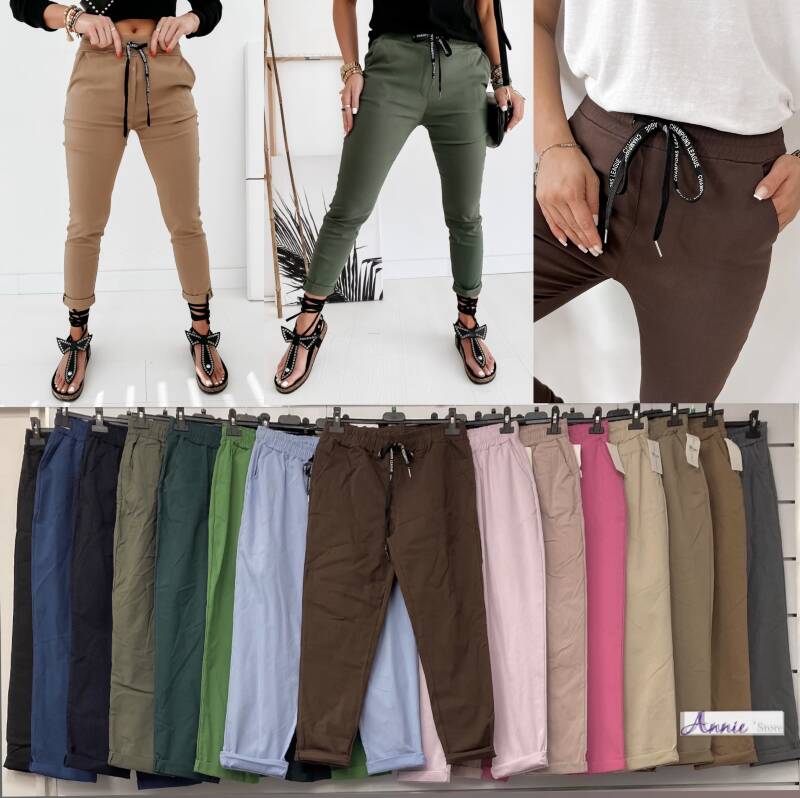 Spodnie  damska (Włoskie produkt) Roz 2XL-6XL . 1  kolor Paczka 5 szt