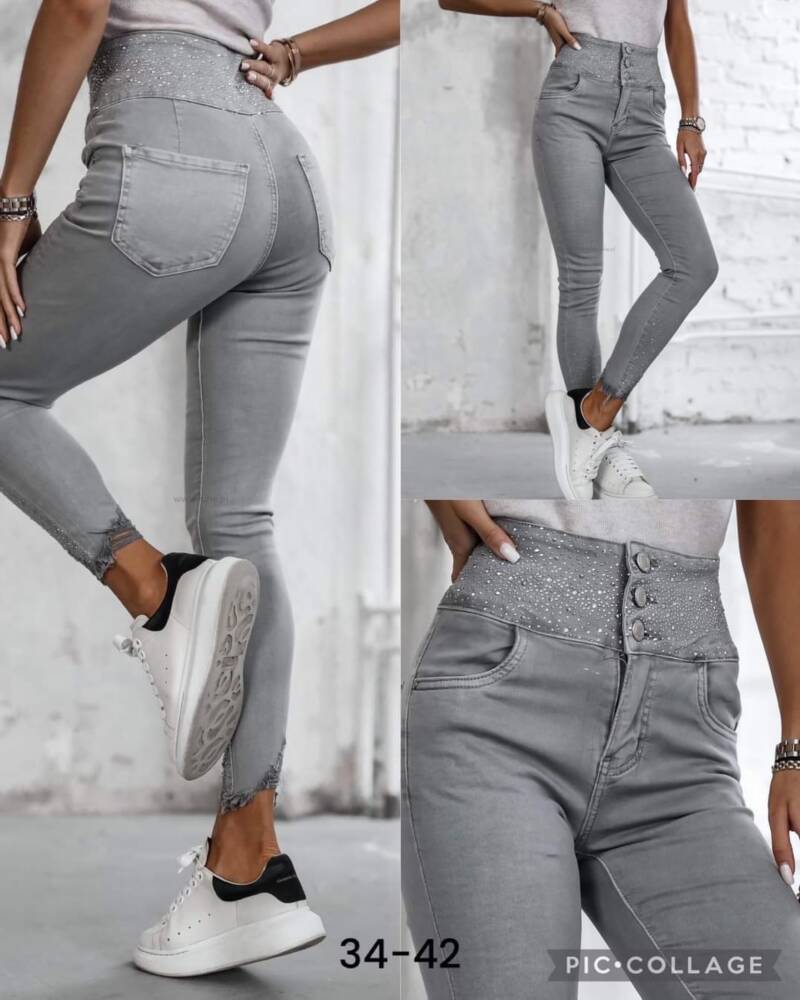 Spodnie  damskie Jeans. Roz 34-42, 1 kolor Paczka 10 szt