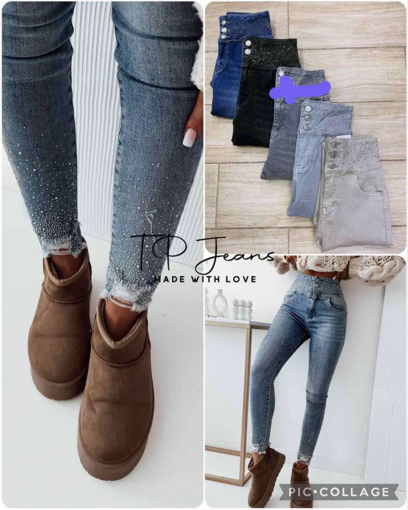 Spodnie  damskie Jeans. Roz 34-42, 1 kolor Paczka 10 szt