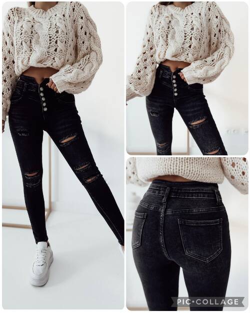 Spodnie damska jeans Roz XS-XL, 1 Kolor Paszka 12 szt