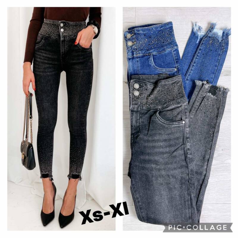 Spodnie  damskie Jeans. Roz 34-42, 1 kolor Paczka 10 szt