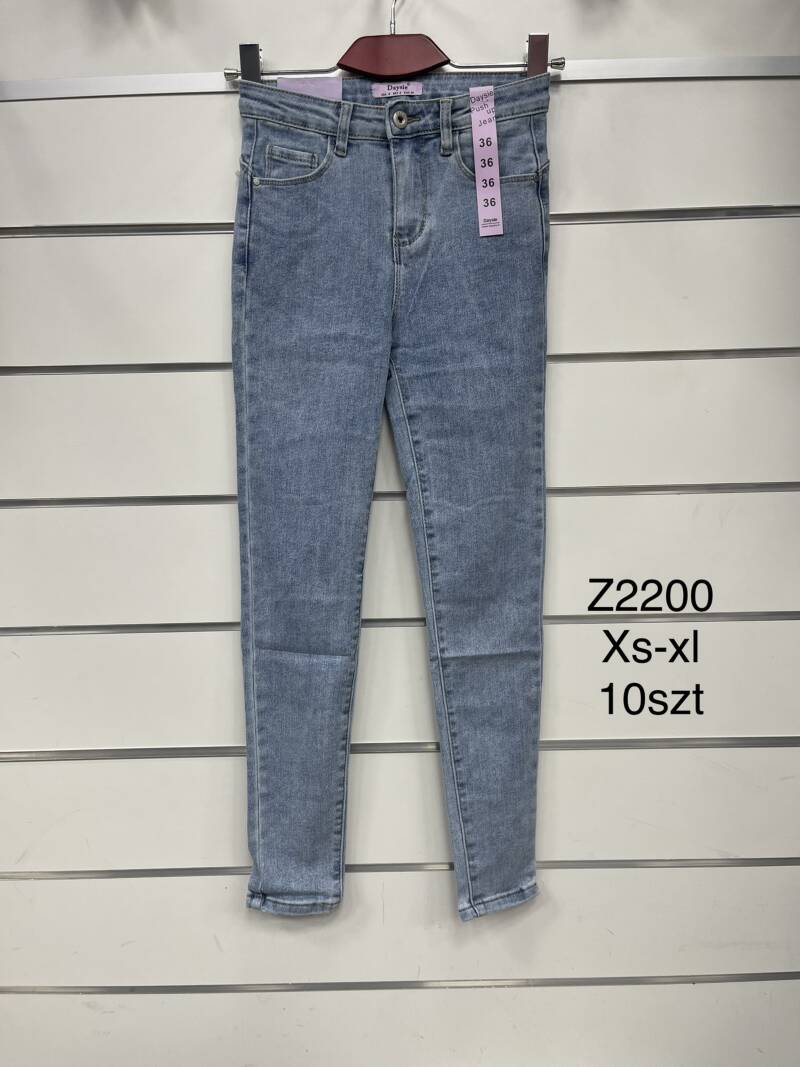 Spodnie damska jeans . Roz XS-XL . 1 kolor. Paszka 10szt.  