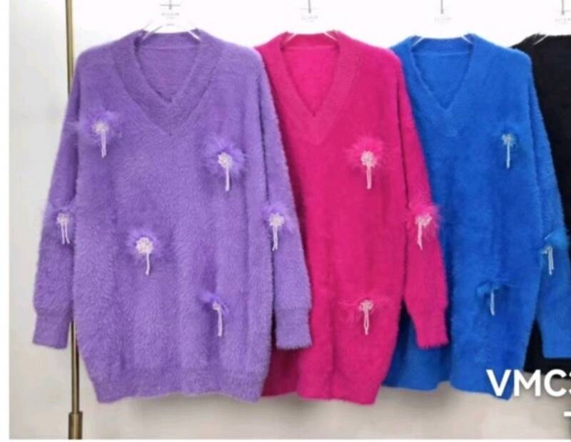 Swetry damska (Francja produkt) Roz Standard. mix kolor, Paszka 6 szt