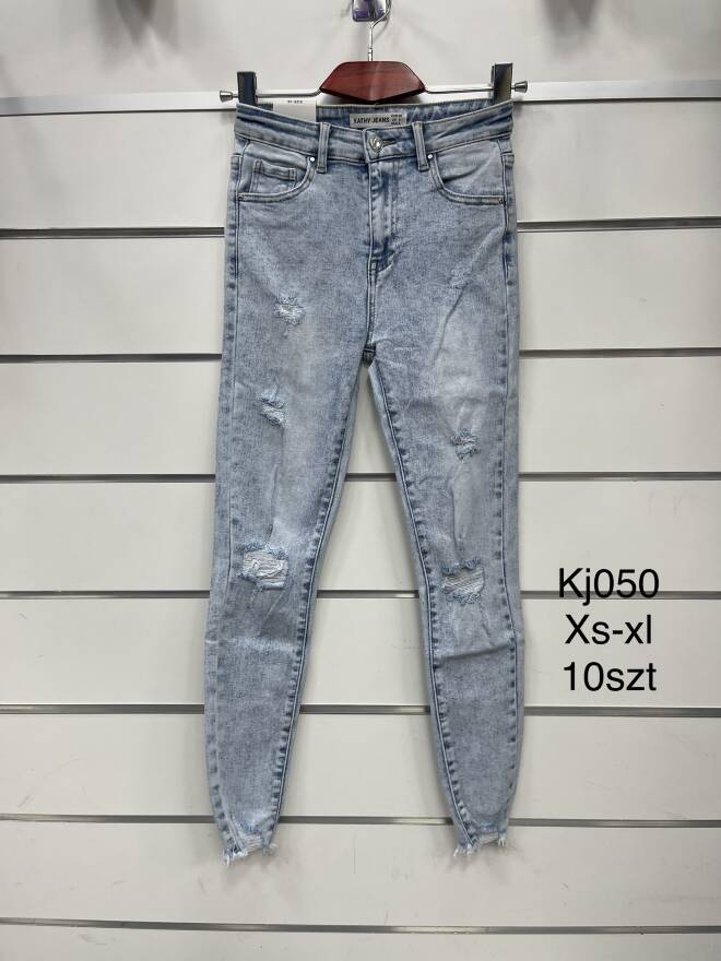 Spodnie damskie Jeans. Roz XS-XL.1 kolor Paczka 10 szt