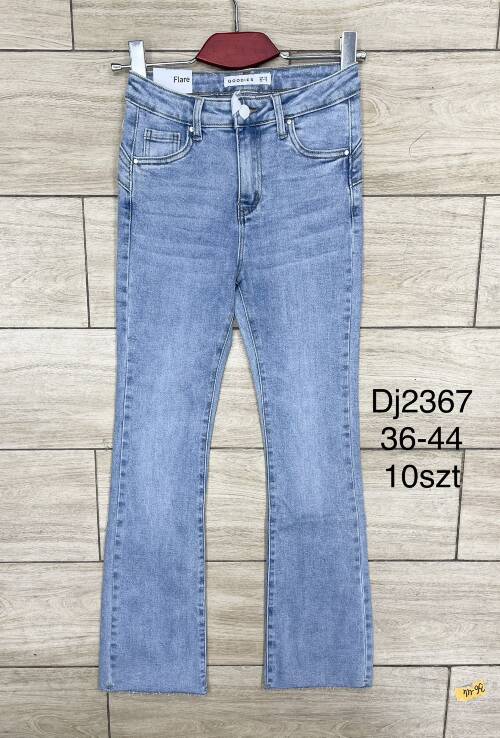 Spodnie damska jeans Roz 36-44, 1 Kolor Paczka 10 szt