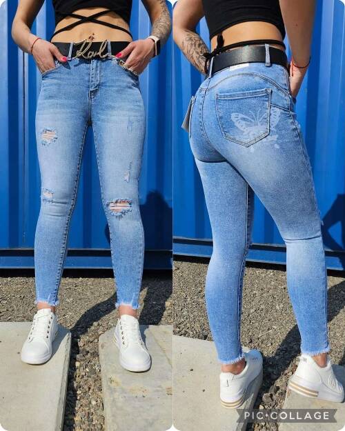 Spodnie damska jeans . Roz XS-XL. 1 kolor. Paszka 10szt.  