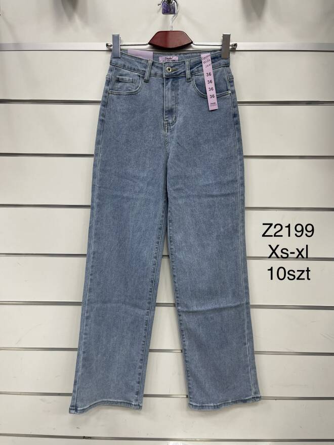 Spodnie damskie Jeans. Roz XS-XL.1 kolor Paczka 10 szt