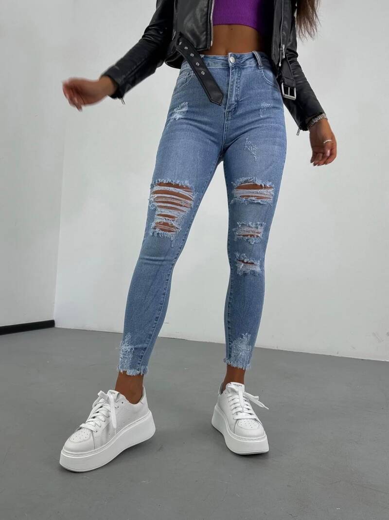 Spodnie  damskie Jeans. Roz 34-42, 1 kolor Paczka 10 szt