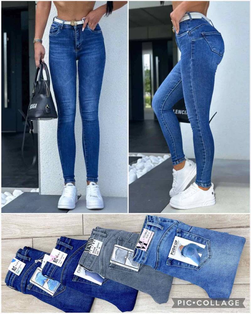 Spodnie  damskie Jeans. Roz 34-42, 1 kolor Paczka 10 szt
