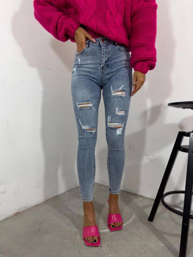 Spodnie  damskie Jeans. Roz 34-42, 1 kolor Paczka 10 szt