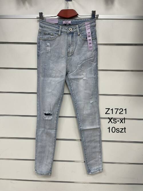 Spodnie damska jeans . Roz XS-XL. 1 kolor. Paszka 10szt.  