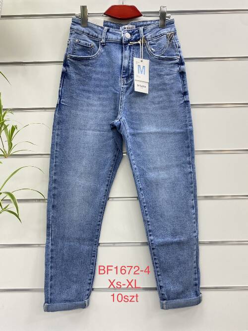 Spodnie damska jeans Roz XS-XL, 1 Kolor Paszka 10 szt