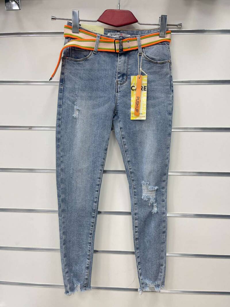 Spodnie  damskie Jeans. Roz 34-42, 1 kolor Paczka 10 szt