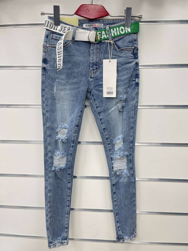 Spodnie  damskie Jeans. Roz 34-42, 1 kolor Paczka 10 szt