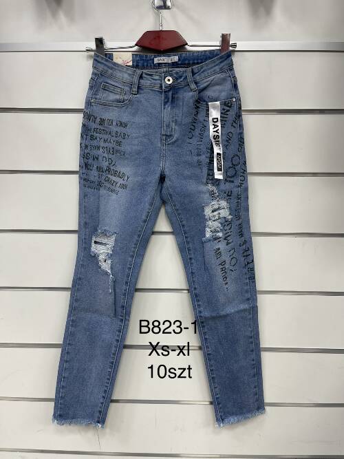 Spodnie damska jeans . Roz XS-XL. 1 kolor. Paszka 10szt.  