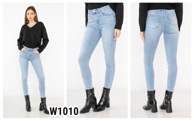 Spodnie damskie Jeans. Roz XS-XL.1 kolor Paczka 10 szt