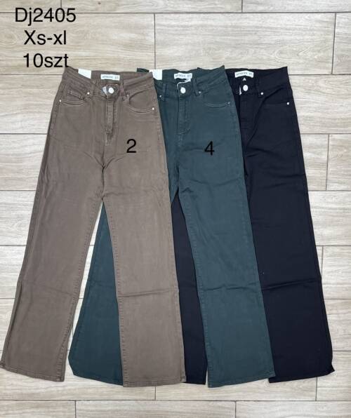 Spodnie damska jeans Roz XS-XL, 1 Kolor Paczka 10 szt
