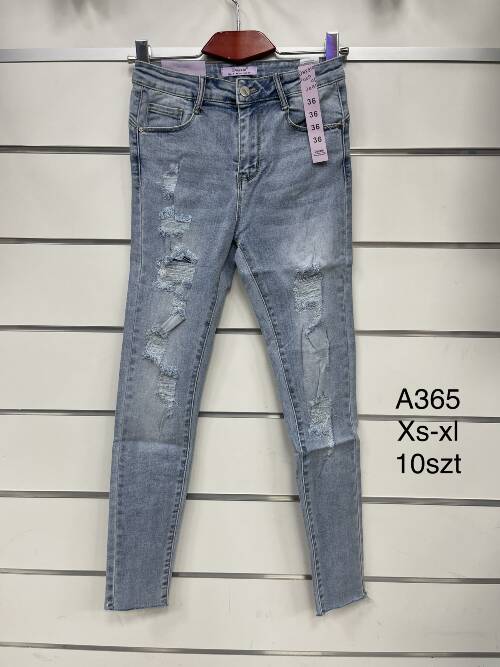 Spodnie damska jeans . Roz XS-XL. 1 kolor. Paszka 10szt.  