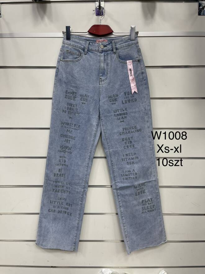 Spodnie damskie Jeans. Roz XS-XL.1 kolor Paczka 10 szt
