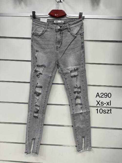 Spodnie damska jeans . Roz XS-XL. 1 kolor. Paszka 12szt.  
