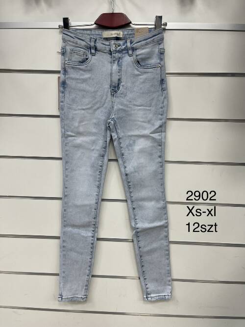 Spodnie damska jeans . Roz XS-XL. 1 kolor. Paszka 12szt.  