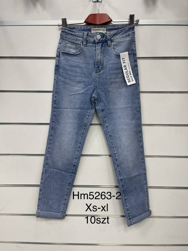 Spodnie damskie Jeans. Roz XS-XL.1 kolor Paczka 10 szt