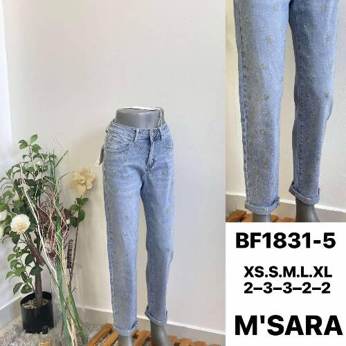 Spodnie damska jeans Roz XS-XL,1 Kolor Paczka 12 szt