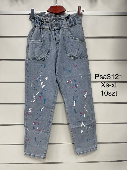 Spodnie damska jeans . Roz XS-XL. 1 kolor. Paszka 10szt.  
