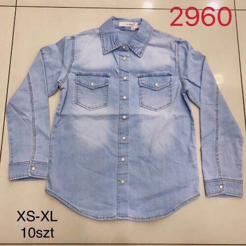 Kurtki damskie jeansy Roz XS-XL, 1 Kolor Paszka 10 szt