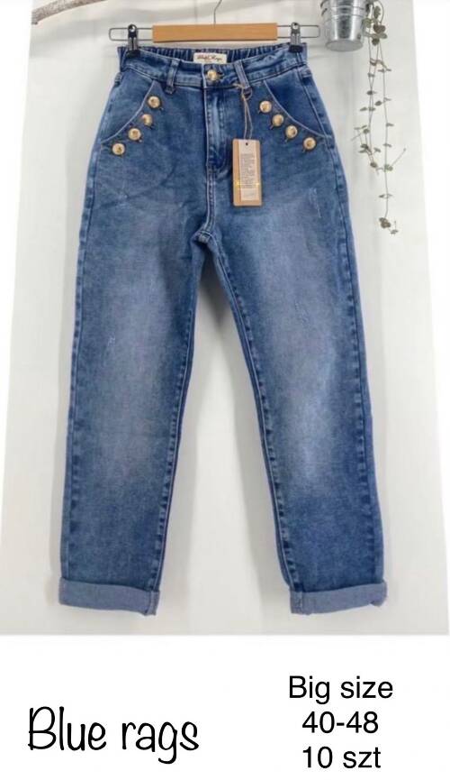 Spodnie damska jeans Roz 40-48, 1 Kolor Paszka 10 szt