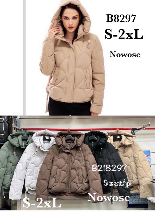 Kurtki damskie zimowe Roz S-2XL, 1 Kolor Paczka 5 szt