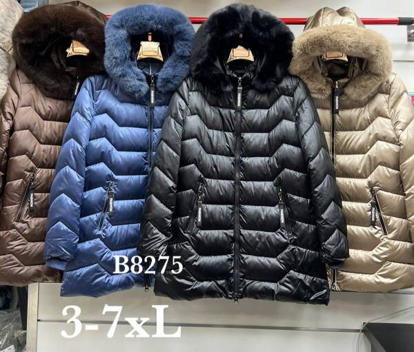 Kurtki damskie zimowe Roz 3XL-7XL, 1 Kolor Paczka 5 szt