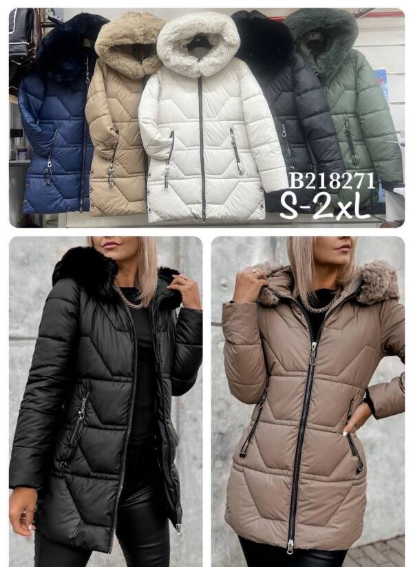 Kurtki damskie zimowe Roz S-2XL, 1 Kolor Paczka 5 szt