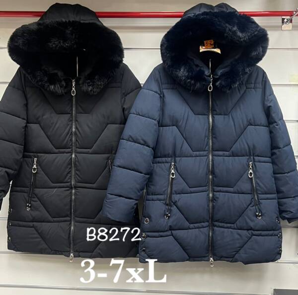 Kurtki damskie zimowe Roz 3XL-7XL, 1 Kolor Paczka 5 szt